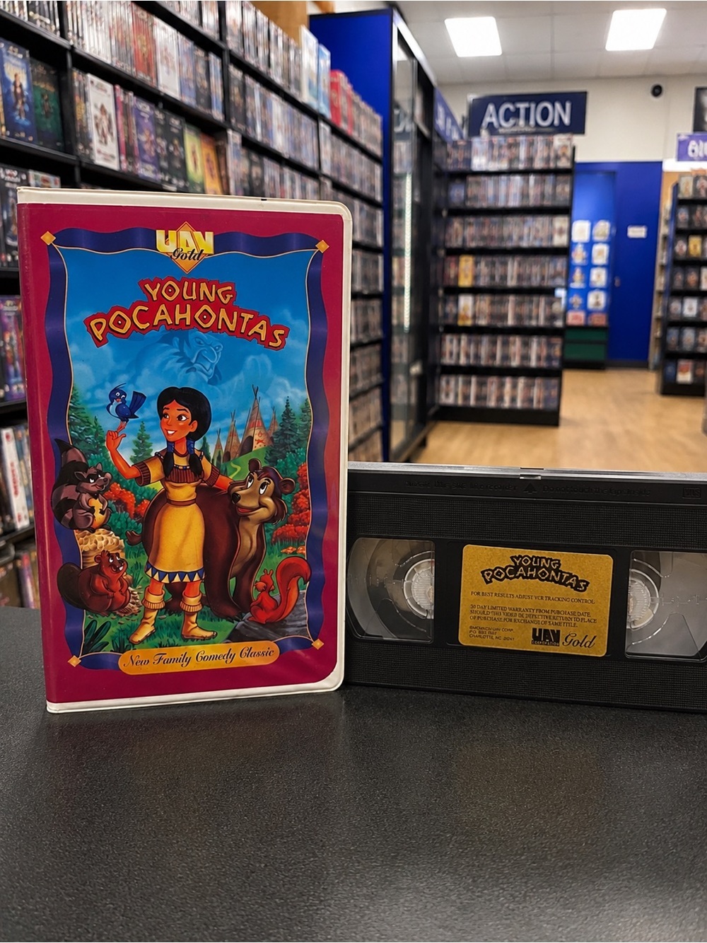 Young Pocahontas VHS Tape UAV Gold Animated Family Classic